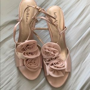 flower accented heels